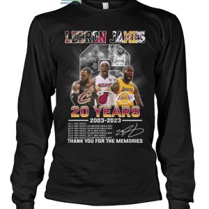 Lebron James 20 Years 2003 2023 Champions Signature Thank You