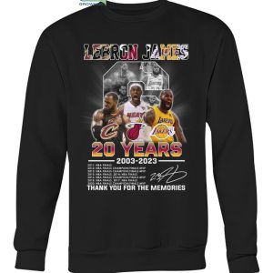Lebron James 20 Years 2003 2023 Champions Thank You For The