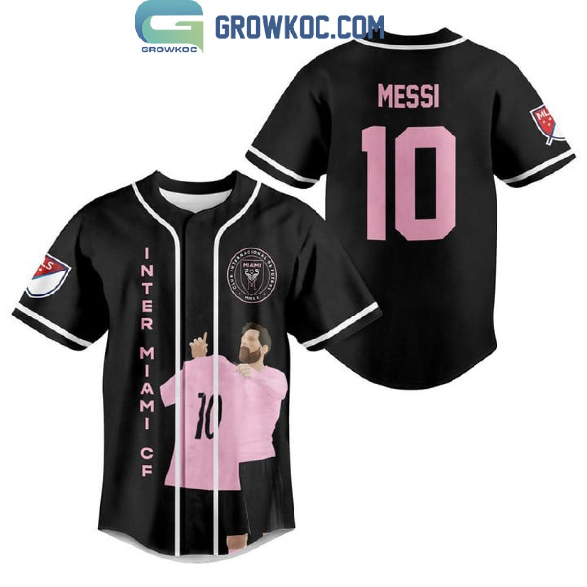 Lionel Messi Miami Personalized Baseball Jersey - Growkoc