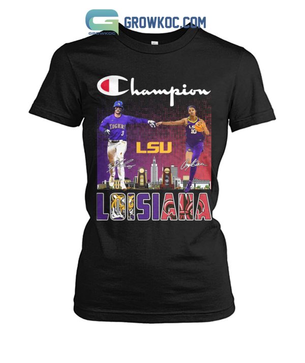 Loisiana LSU Tigers Champion Baseball And Basketball T Shirt