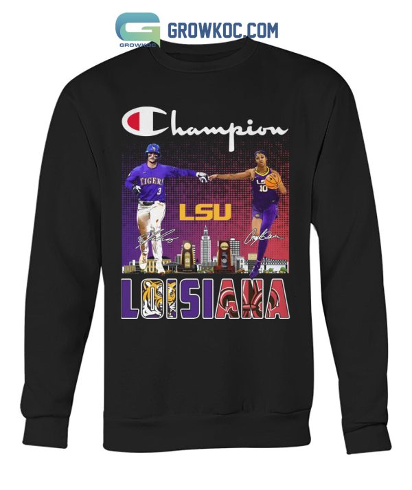 Loisiana LSU Tigers Champion Baseball And Basketball T Shirt