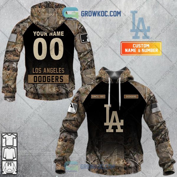 Los Angeles Dodgers MLB Personalized Hunting Camouflage Hoodie T Shirt