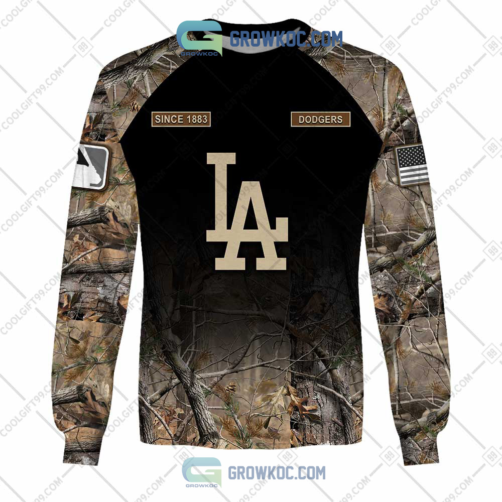 Los Angeles Dodgers MLB Personalized Hunting Camouflage Hoodie T