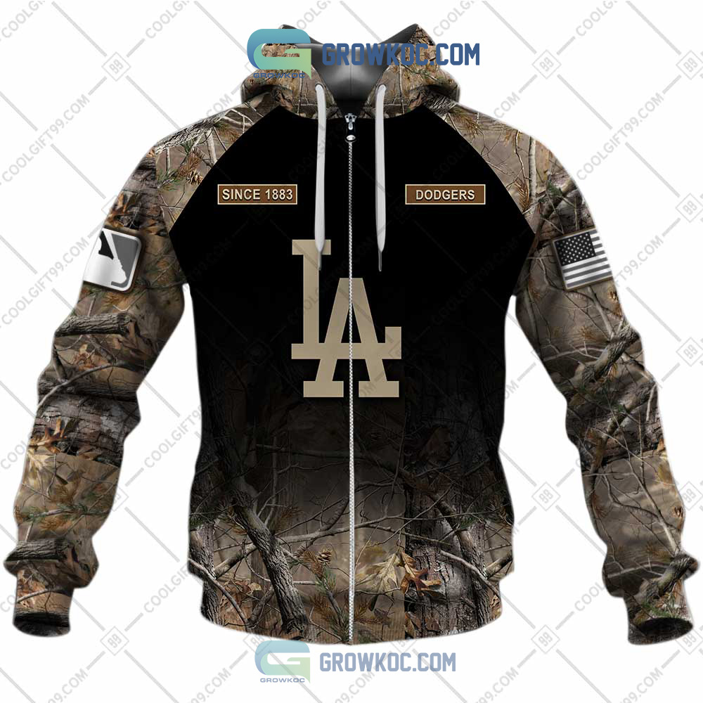 Los Angeles Dodgers MLB Personalized Hunting Camouflage Hoodie T Shirt -  Growkoc