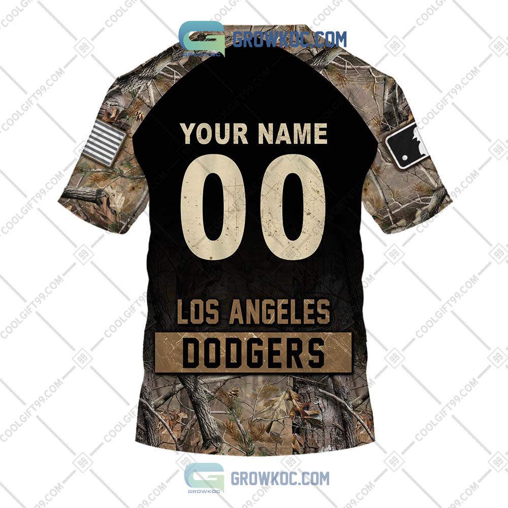 Los Angeles Dodgers MLB Personalized Hunting Camouflage Hoodie T