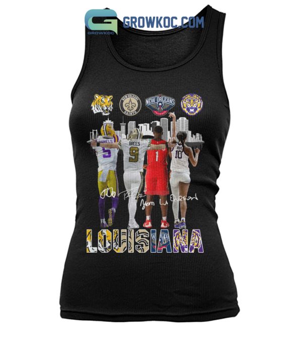 Louisiana LSU Tigers New Orleans Pelicans Saints City Champions T Shirt