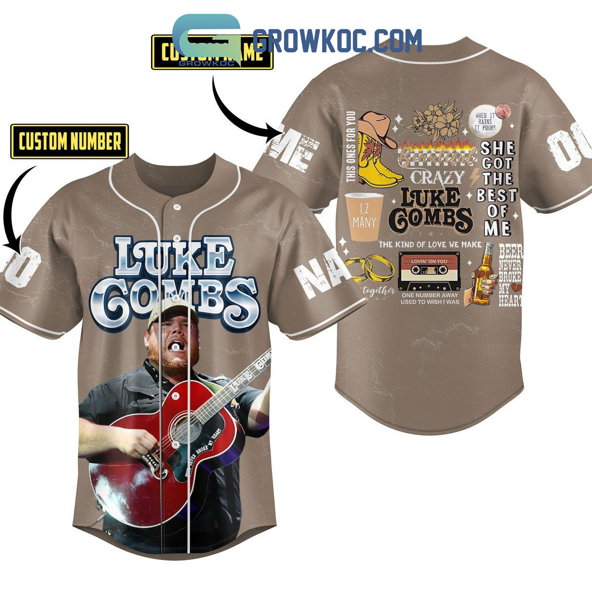 Luke Combs This One's For You Personalized Baseball Jersey - Growkoc