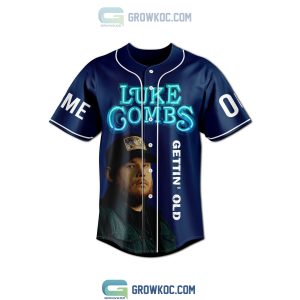 Luke Combs Getting’ Old You Got A Fast Car Personalized Blue Design Baseball Jersey