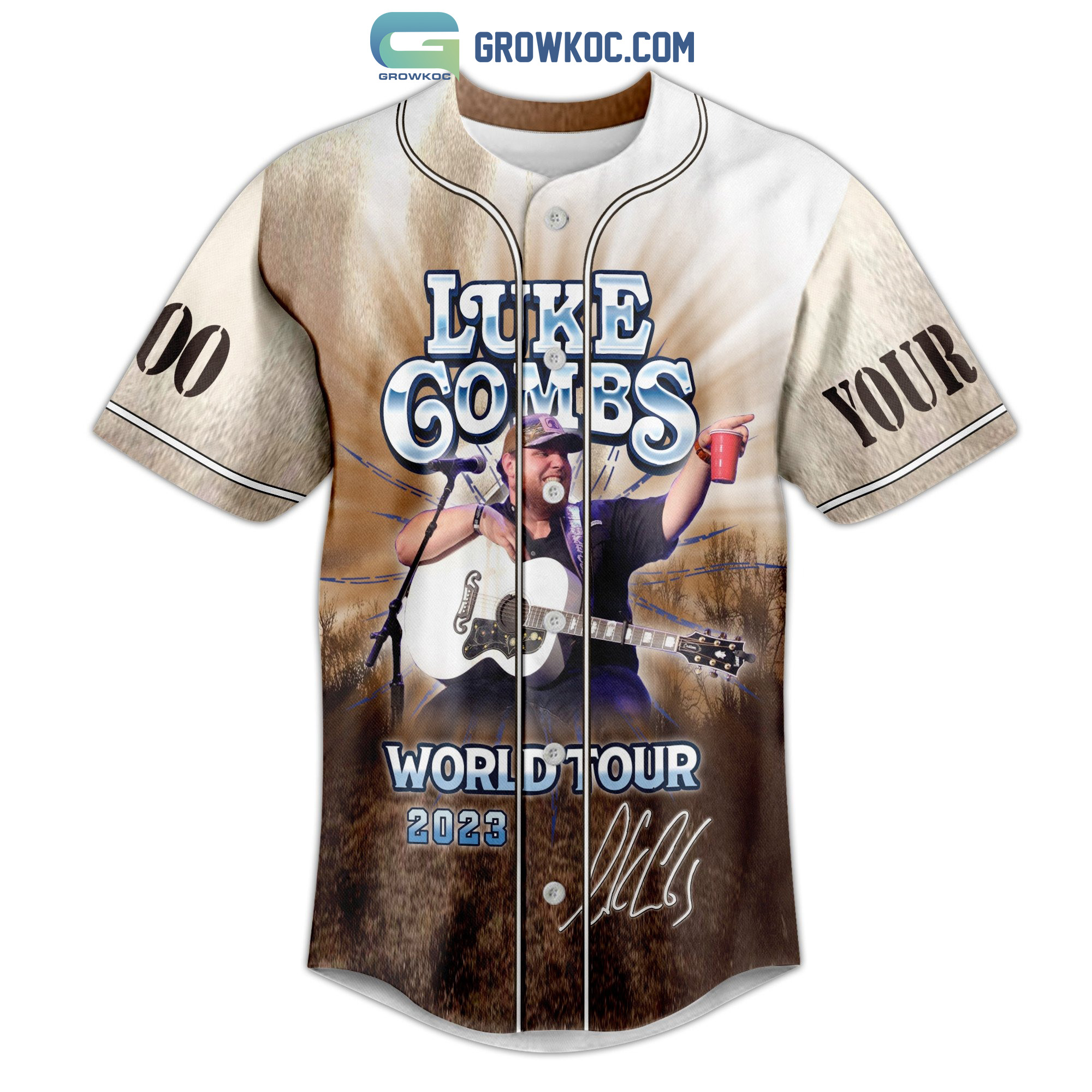 Luke Combs World Tour 2023 Personalized Baseball Jersey