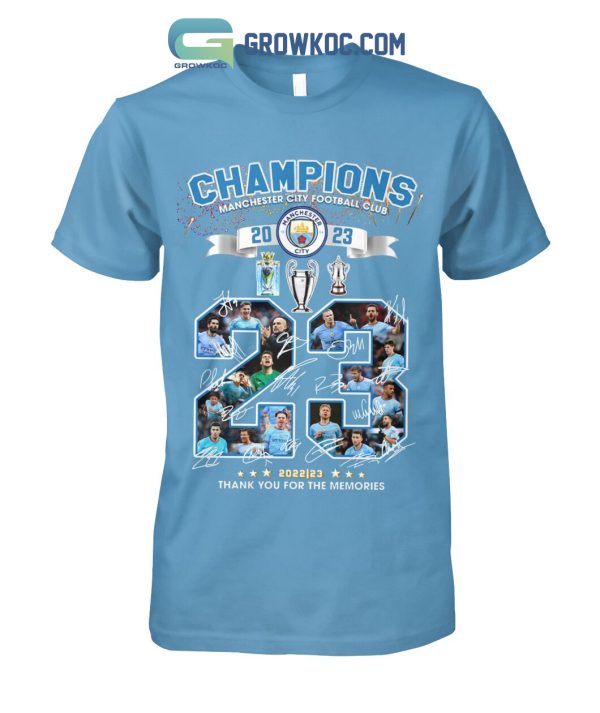 Manchester City The Citizens Champions 2023 Thank You For The Memories T Shirt