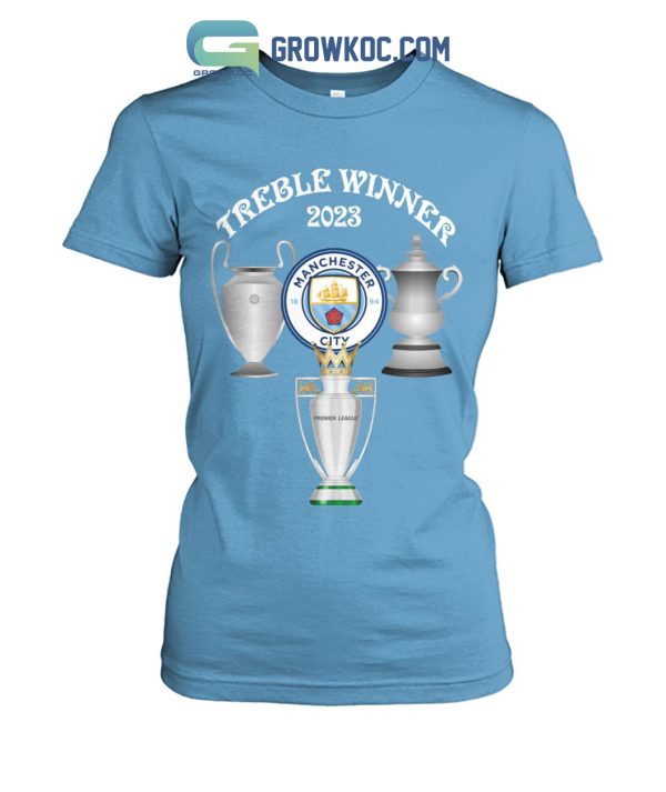 Manchester City The Treble Champions 2023 T Shirt