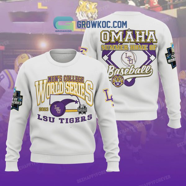 Men’s College World Series 2023 LSU Tigers Omaha Summer Home Of Baseball Hoodie T Shirt