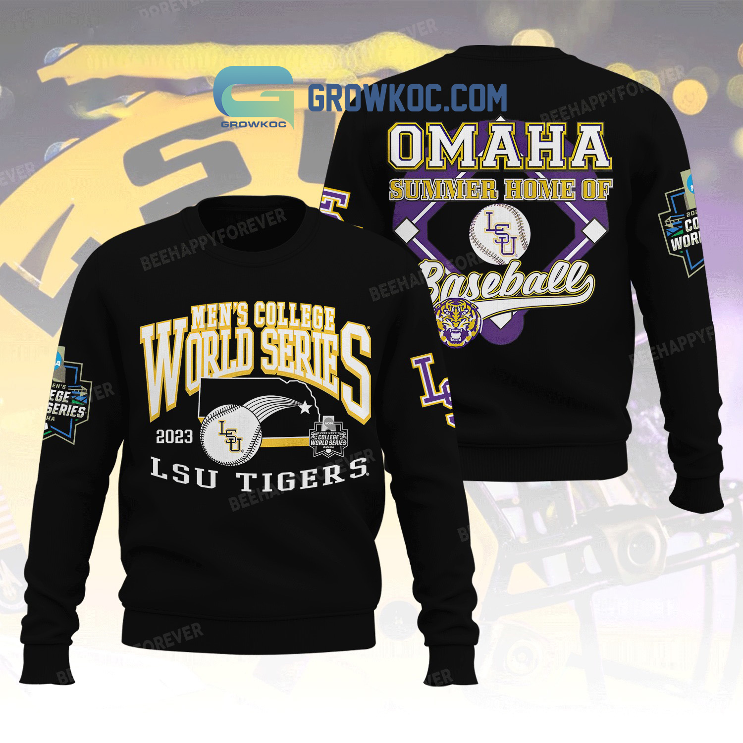 Men's College World Series Champions 2023 LSU Tigers Hoodie T Shirt -  Growkoc