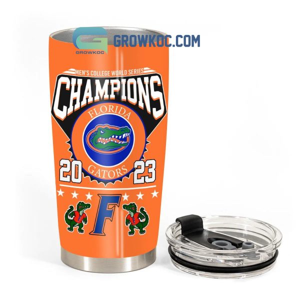 Men’s College World Series Champions Florida Gators 2023 Orange Design Tumbler