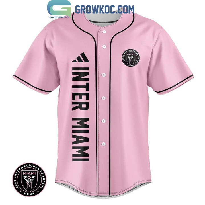 Messi 10 Inter Miami FC Pink Design Baseball Jersey