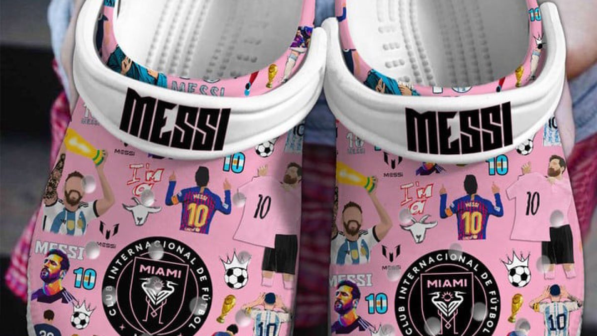 Messi Inter Miami FC The Goat Pink Crocs - Growkoc