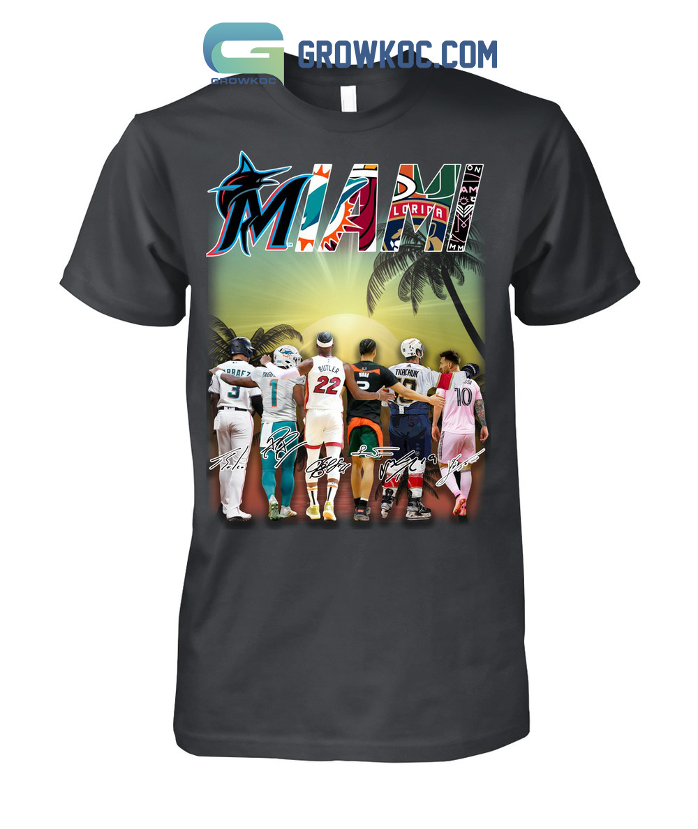 Miami Heat Panthers Dolphins Marlins and Inter Miami With Leo