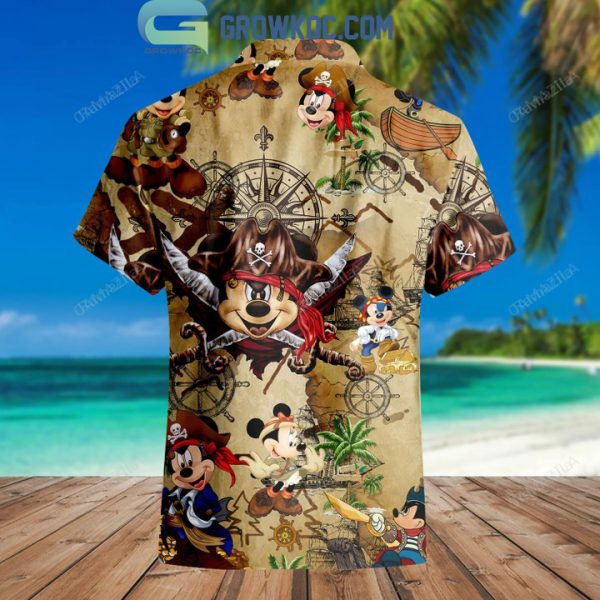 Mickey Mouse Walt Disney Pirates King Hawaiian Shirt