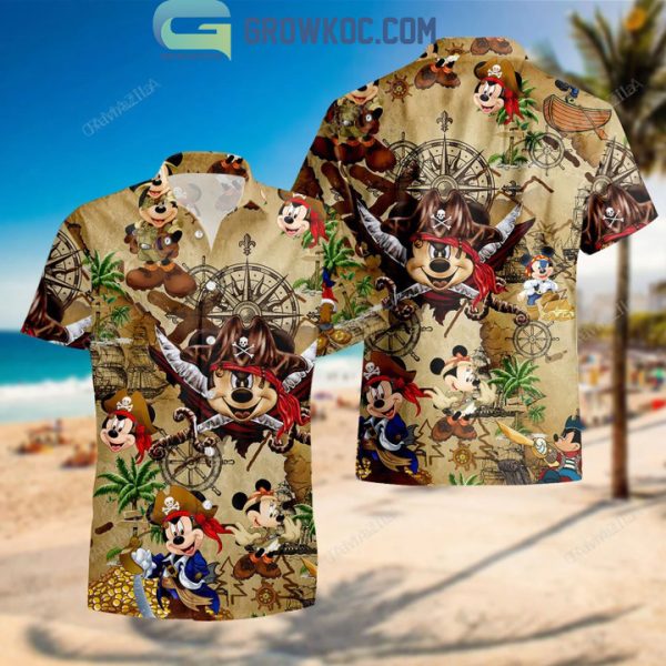 Mickey Mouse Walt Disney Pirates King Hawaiian Shirt