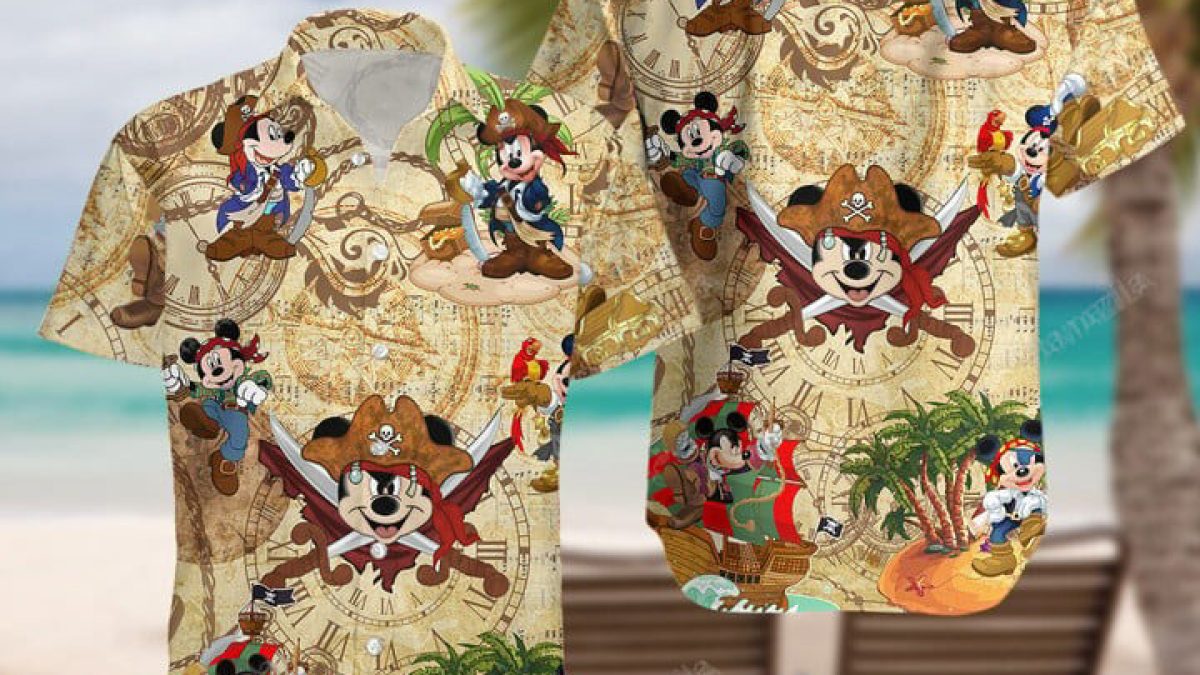 Mickey Mouse Walt Disney Pirates King Hawaiian Shirt - Growkoc