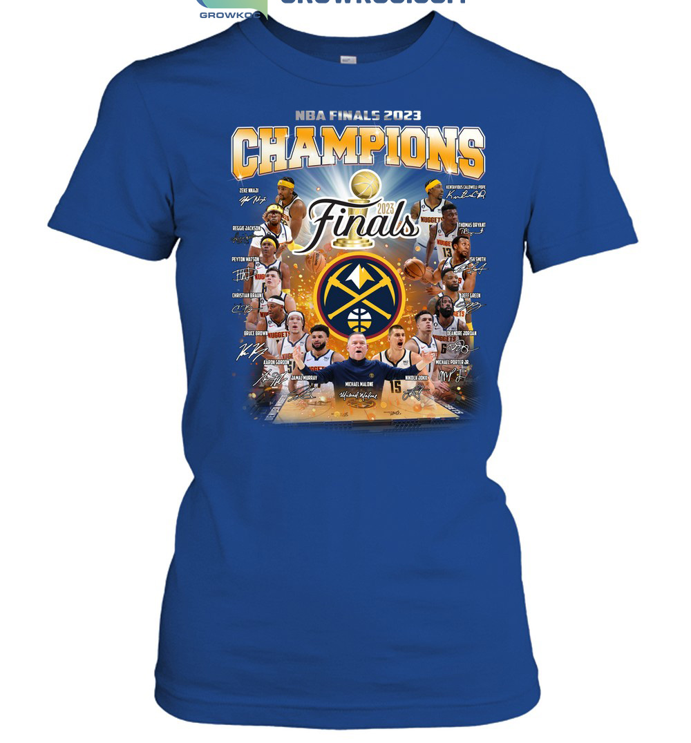 Denver Nuggets First NBA Champions Finals 2023 logo T-shirt