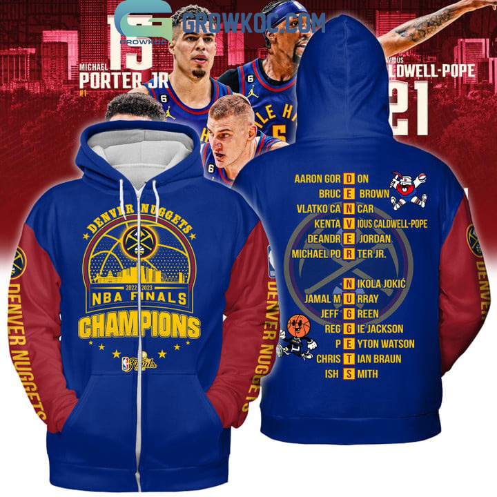NBA Finals Champions Denver Nuggets Team Blue Red Design Hoodie T Shirt