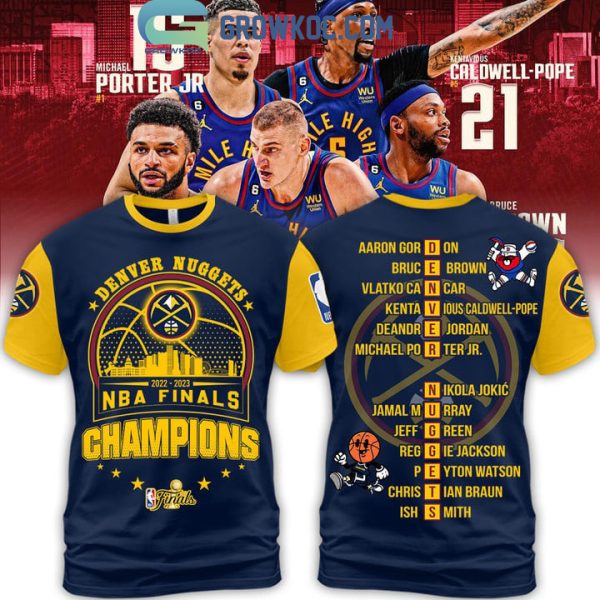 NBA Finals Champions Denver Nuggets Team Midnight Blue Design Hoodie T Shirt