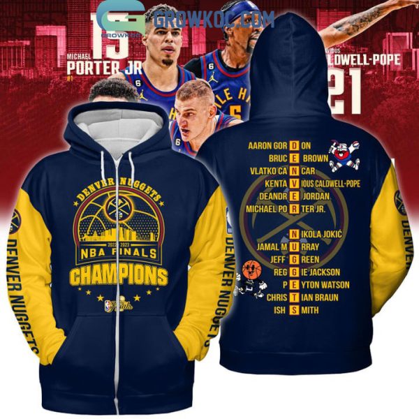 NBA Finals Champions Denver Nuggets Team Midnight Blue Design Hoodie T Shirt