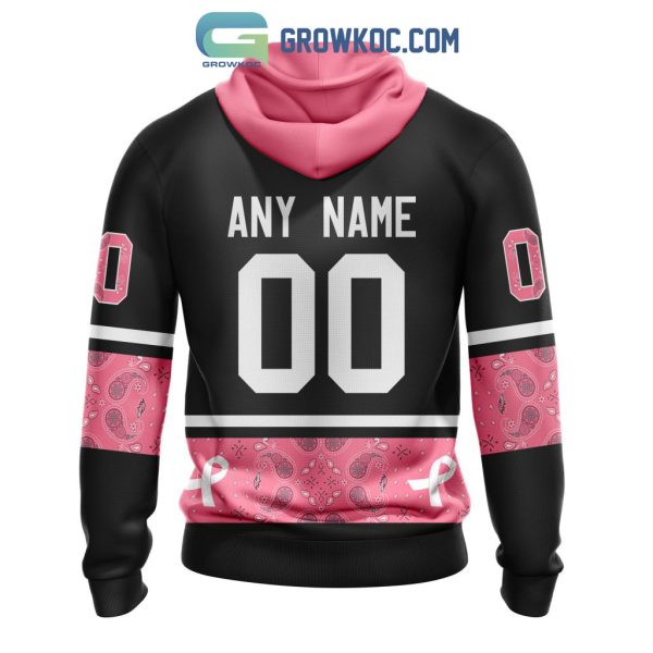 NFL Baltimore Ravens Personalized Special Design Paisley Design We Wear Pink Breast Cancer Hoodie T Shirt