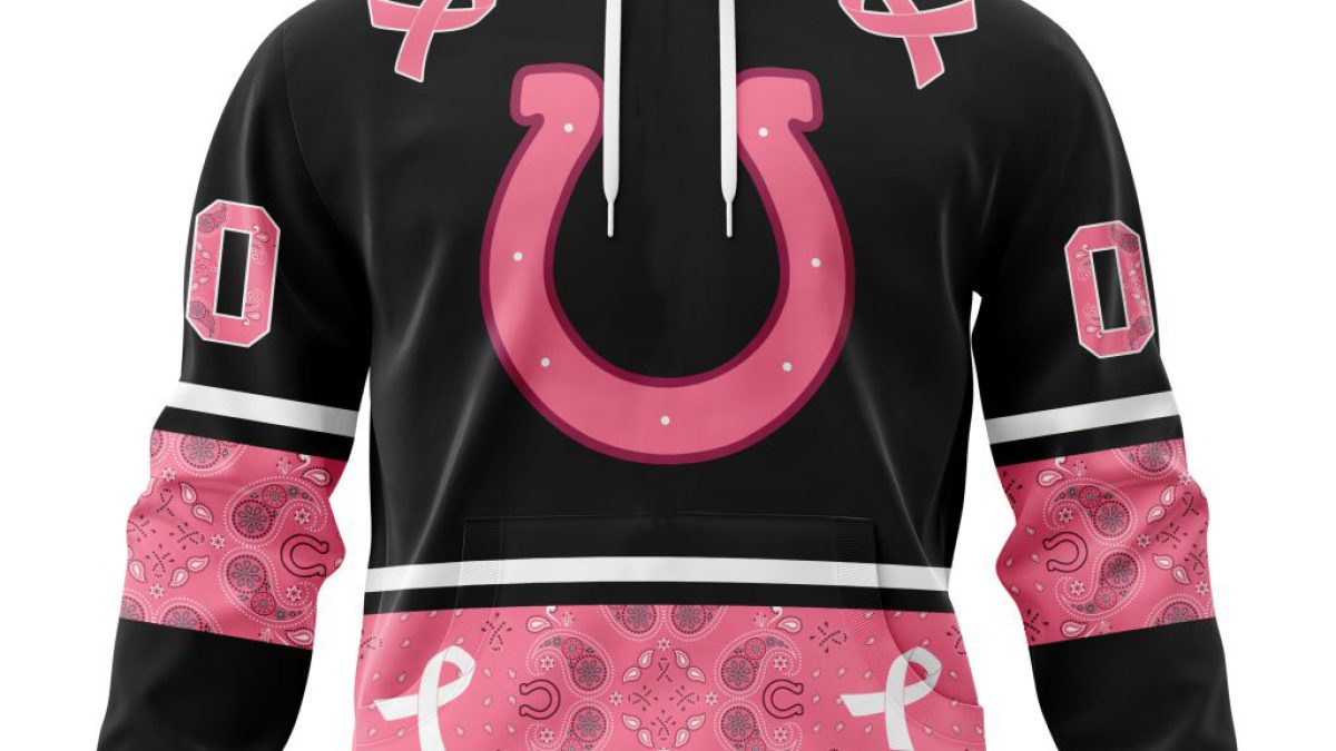 NFL Indianapolis Colts Personalized Special Design Paisley Design We Wear  Pink Breast Cancer Hoodie T Shirt - Growkoc