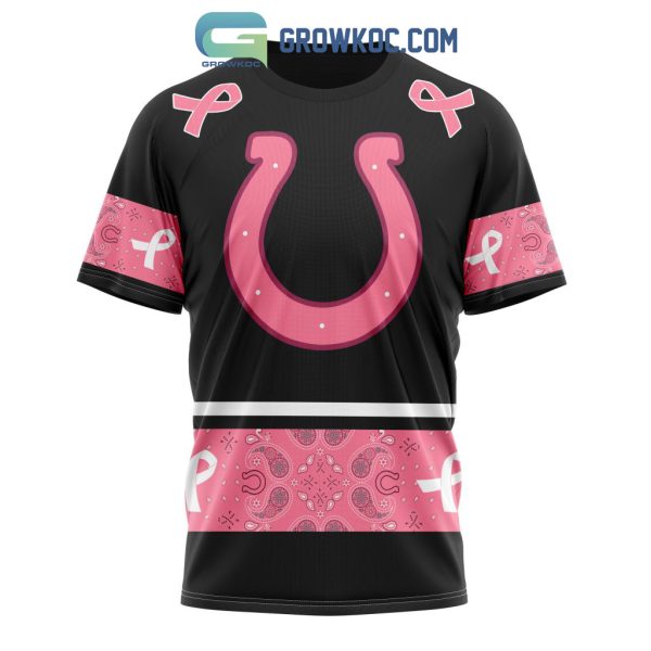 NFL Indianapolis Colts Personalized Special Design Paisley Design We Wear Pink Breast Cancer Hoodie T Shirt