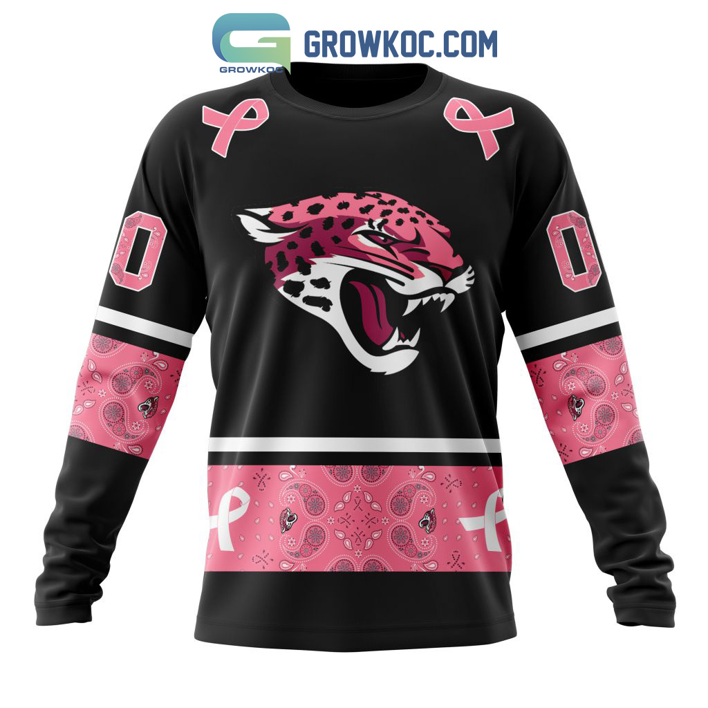 NFL Jacksonville Jaguars Personalized Special Design Paisley Design We Wear Pink Breast Cancer Hoodie T Shirt