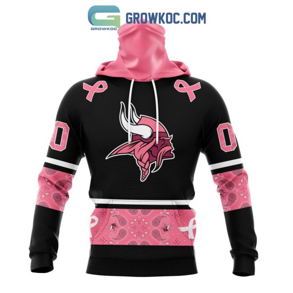 NFL Minnesota Vikings Personalized Special Design Paisley Design We Wear Pink Breast Cancer Hoodie T Shirt