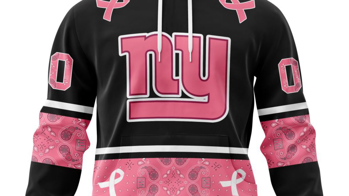 NFL New York Giants Personalized Special Design Paisley Design We Wear Pink  Breast Cancer Hoodie T Shirt - Growkoc