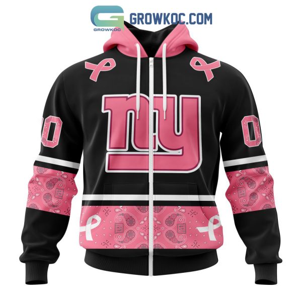NFL New York Giants Personalized Special Design Paisley Design We Wear Pink Breast Cancer Hoodie T Shirt