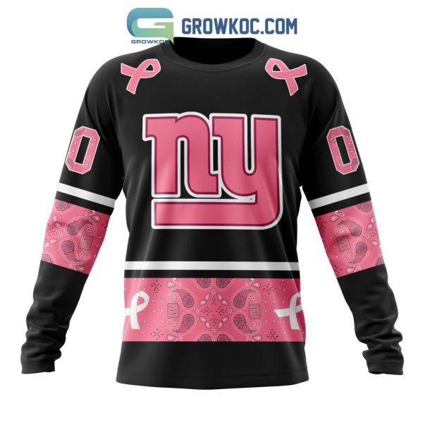 NFL New York Giants Personalized Special Design Paisley Design We Wear Pink Breast Cancer Hoodie T Shirt