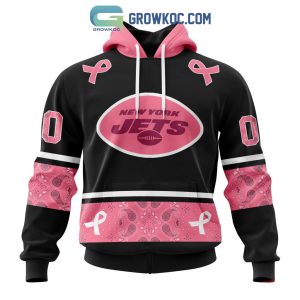 NFL New York Jets Personalized Special Design Paisley Design We Wear Pink Breast Cancer Hoodie T Shirt