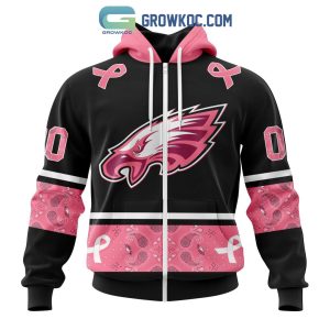 NFL Philadelphia Eagles Personalized Special Design Paisley Design We Wear Pink Breast Cancer Hoodie T Shirt