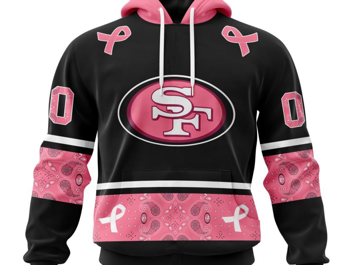 NFL San Francisco 49ers Personalized Special Design Paisley Design We Wear  Pink Breast Cancer Hoodie T Shirt - Growkoc