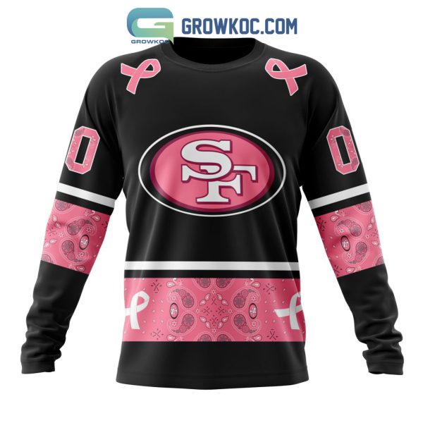 NFL San Francisco 49ers Personalized Special Design Paisley Design We Wear Pink Breast Cancer Hoodie T Shirt