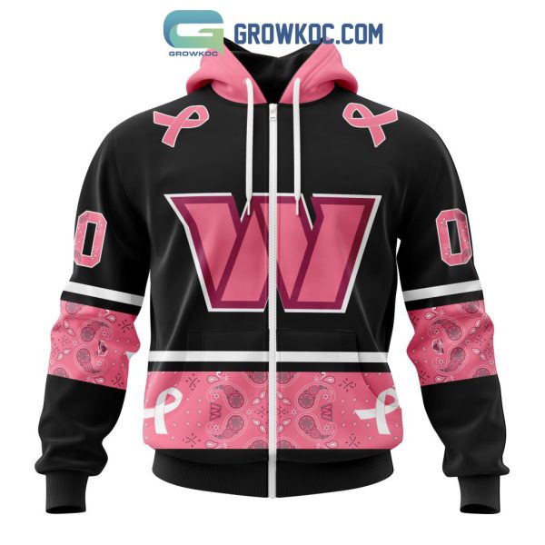 NFL Washington Football Team Personalized Special Design Paisley Design We Wear Pink Breast Cancer Hoodie T Shirt