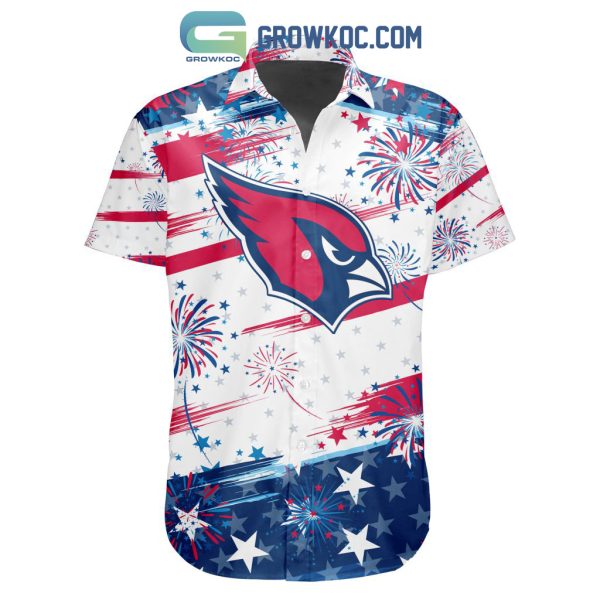 NFL Arizona Cardinals Special Design For Independence Day 4th Of July Hawaiian Shirt