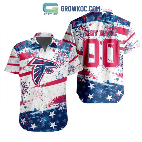 NFL Atlanta Falcons Special Design For Independence Day 4th Of July Hawaiian Shirt