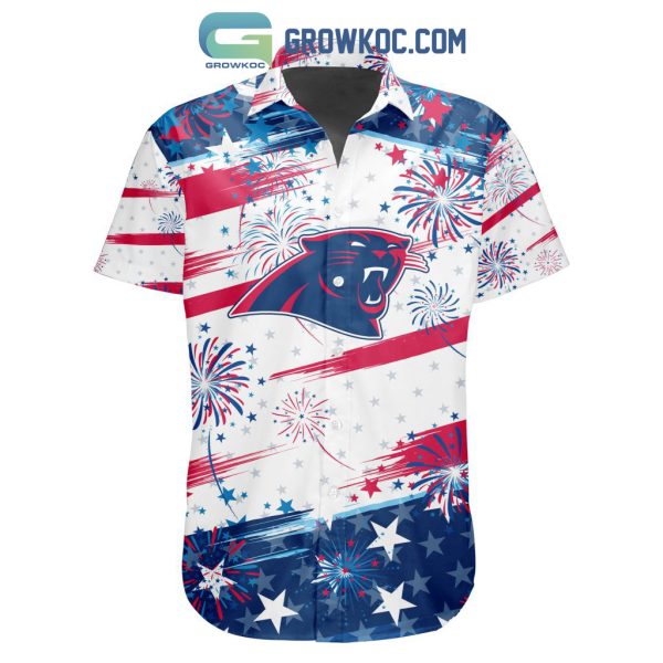 NFL Carolina Panthers Special Design For Independence Day 4th Of July Hawaiian Shirt