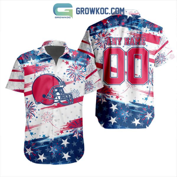 NFL Cleveland Browns Special Design For Independence Day 4th Of July Hawaiian Shirt