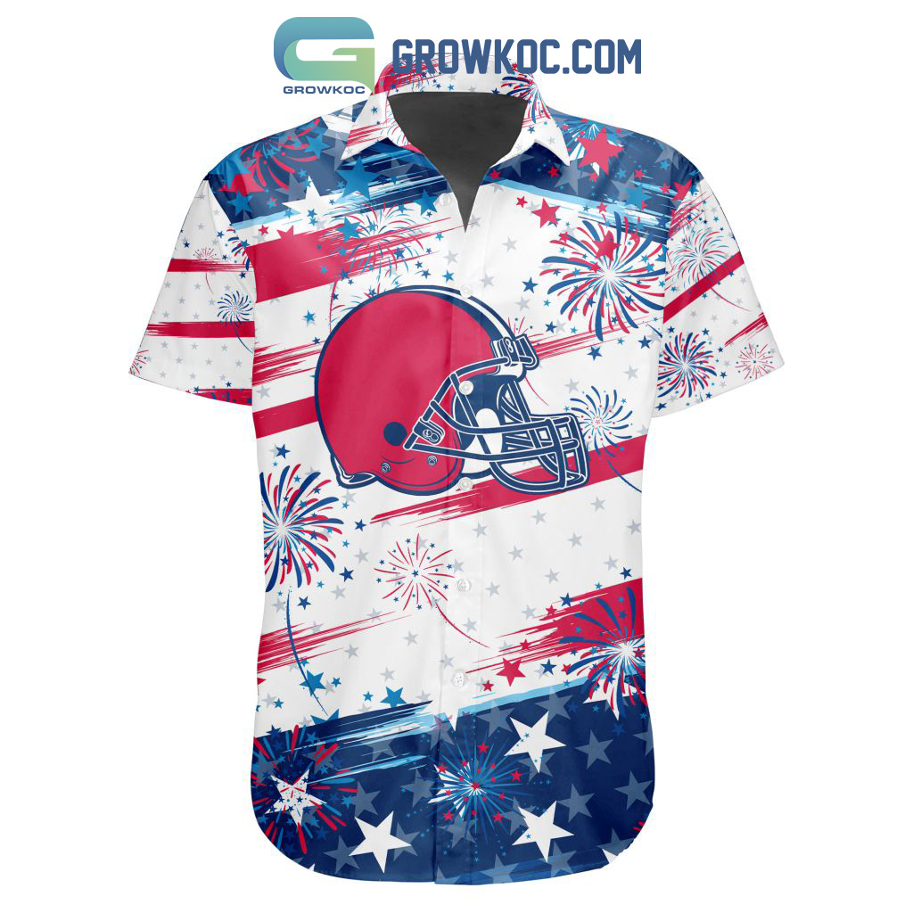 Cleveland Browns NFL Hawaiian shirt Custom Name Summer Gift - Freedomdesign