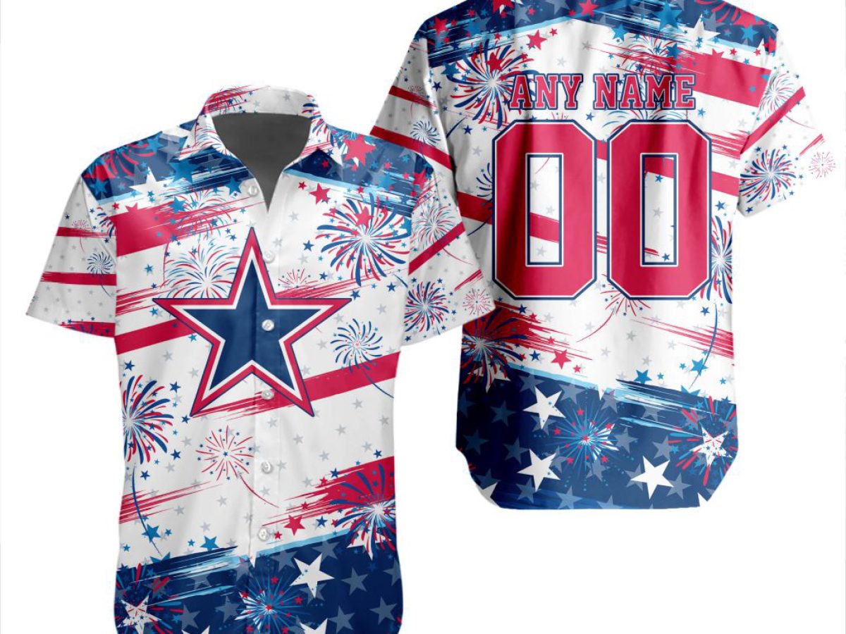 Dallas Cowboys NFL Hawaiian Shirt US Flag Independence Day 4th Of