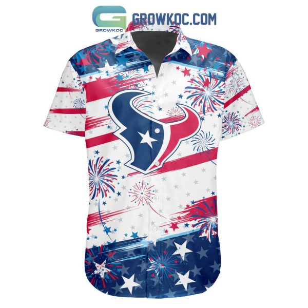 NFL Houston Texans Special Design For Independence Day 4th Of July Hawaiian Shirt