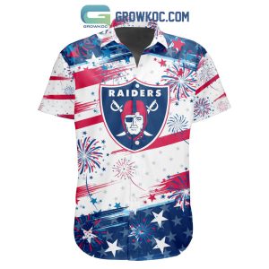 NFL Las Vegas Raiders Special Design For Independence Day 4th Of July Hawaiian Shirt