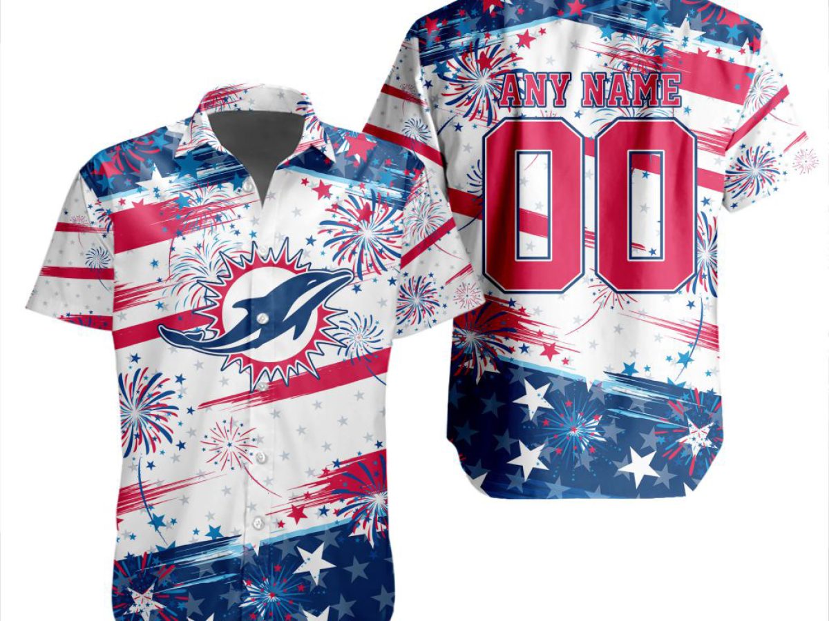 Miami Dolphins NFL Us Flag Hawaiian Shirt Custom Summer Aloha Shirt -  Trendy Aloha